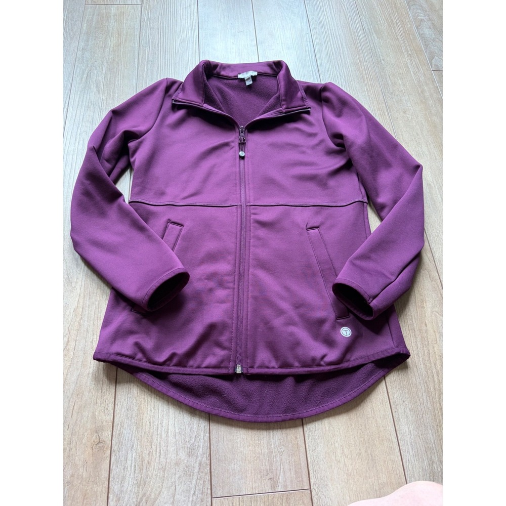 T by Talbots Brushed Scuba High-Low jacket